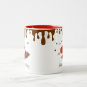 Custom druppelen Chocolade Koffie Mok (Center)