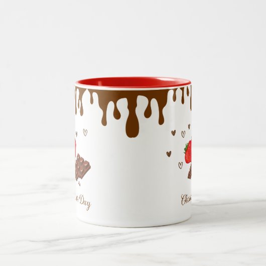 Custom druppelen Chocolade Koffie Mok (Center)