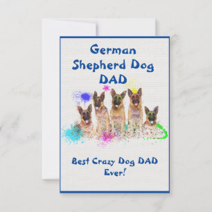 Custom Duitse herder vader hond beste gekke hond Bedankkaart