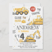 Custom Dump Truck Birthday for boys Invitation Kaart (Voorkant)