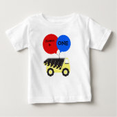 Custom Dump Truck Verjaardag T-shirt (Voorkant)