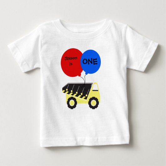 Custom Dump Truck Verjaardag T-shirt (Voorkant)