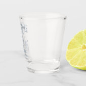 Custom Dusty Blue Scottsdale Bachelorette Party Shot Glas (Rechts)