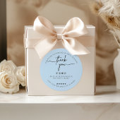 Custom Dusty Blue Sticker Bedankt Label