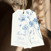 Custom Dusty Blue Wildflower Bedankt Vrijgezellenf Cadeaulabel