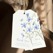 Custom Dusty Blue Wildflower Bedankt Vrijgezellenf Cadeaulabel