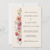 Custom Dusty Roos Mauve bruiloft uitnodiging (Voorkant)