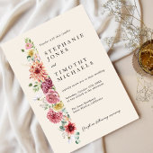 Custom Dusty Roos Mauve bruiloft uitnodiging