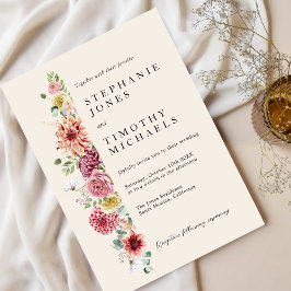 Custom Dusty Roos Mauve bruiloft uitnodiging