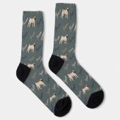 Custom Dusty Teal Dog Photo Socks Sokken (Rechts)