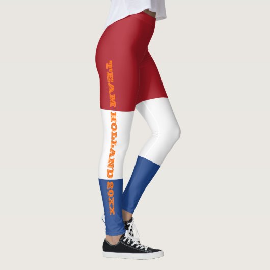 Custom Dutch Flag Team Holland 20XX Leggings (Rechts)