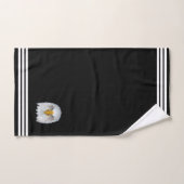 Custom Eagle & Three Stripes op zwart Bad Handdoek (Handdoek)
