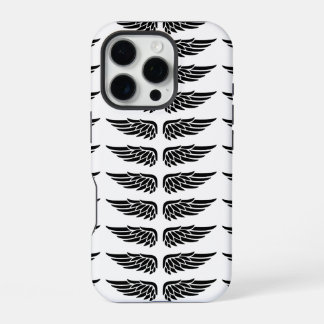 Custom Eagle Wing Black and White iPhone Case 16 Pro Hoesje