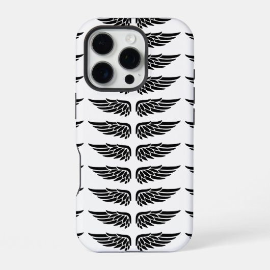 Custom Eagle Wing Black and White iPhone Case iPhone Hoesje (Achterkant)