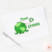 Custom Earth Day / Think Green Frog Stickers (Envelop)