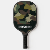 Custom Earth Tones Camo | groen-bruine camouflage Pickleball Paddle (Voorkant)