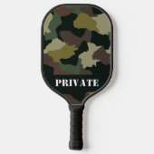 Custom Earth Tones Camo | groen-bruine camouflage Pickleball Paddle (Achterkant)