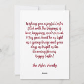 Custom Easter Card with Easter Eggs and Flowers Feestdagenkaart (Achterkant)