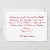 Custom Easter Card with Easter Eggs and Flowers Feestdagenkaart (Achterkant)