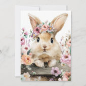 Custom Easter Card with Flowers and Easter Eggs Feestdagenkaart (Voorkant)