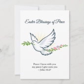 Custom Easter Dove Greeting Card with Olive Branch Feestdagenkaart (Voorkant)