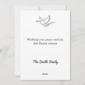 Custom Easter Dove Greeting Card with Olive Branch Feestdagenkaart (Achterkant)