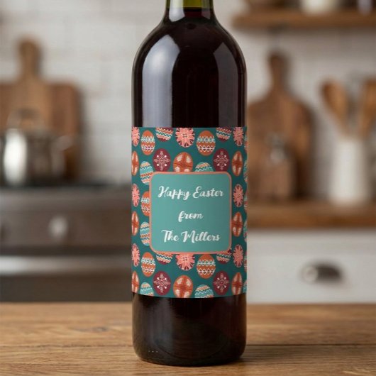 Custom Easter Egg Wine Label Wijn Etiket