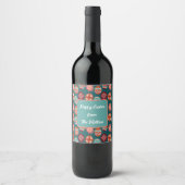 Custom Easter Egg Wine Label Wijn Etiket (Voorkant)