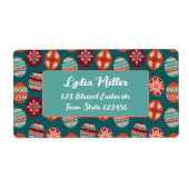 Custom Easter Eggs Return Address Label (Voorkant)