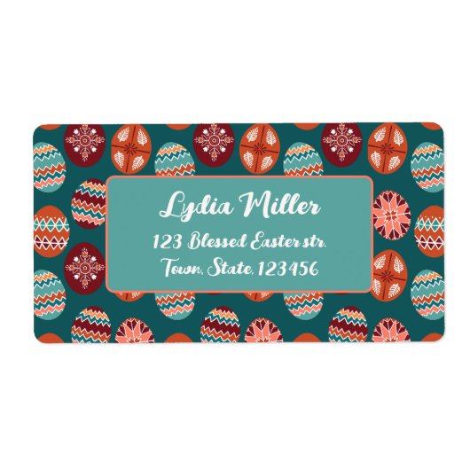 Custom Easter Eggs Return Address Label (Voorkant)