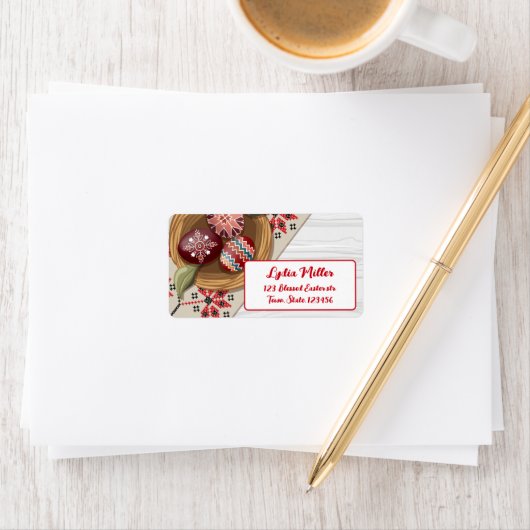 Custom Easter Eggs Return Address Label (Insitu)