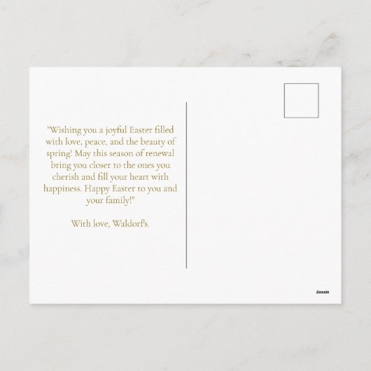 Custom Easter Kaart – Voeg uw foto en bericht toe (Achterkant)