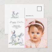 Custom Easter Photo Cards Online with Bunny Feestdagenkaart (Voorkant / Achterkant)