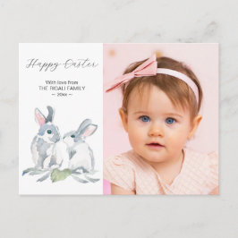 Custom Easter Photo Cards Online with Bunny Feestdagenkaart