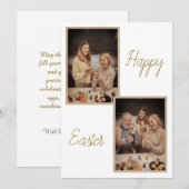 Custom Easter Wenskaart – Foto en tekst toevoegen Feestdagenkaart (Voorkant / Achterkant)