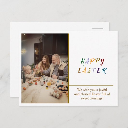 Custom Easter Wenskaart – Uw wensen toevoegen Briefkaart (Voorkant / Achterkant)