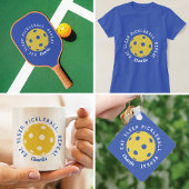 Custom Eat Sleep Herhaal Pickleball Sleutelhanger