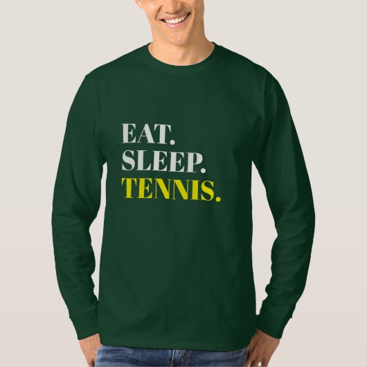 Custom Eat Sleep Tennis T-shirt (Voorkant)