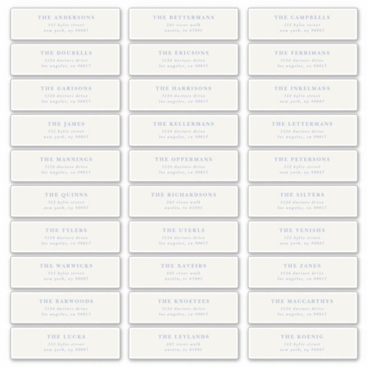 Custom Editable Individual Wedding Guest Address Sticker (Voorkant)