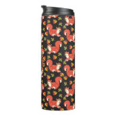 Custom Eekhoorn en Herfst Blad Patroon Thermosbeker (Geroteerd rechts)