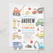 Custom Een moderne constructie verjaardagsfeestje Kaart (Voorkant)