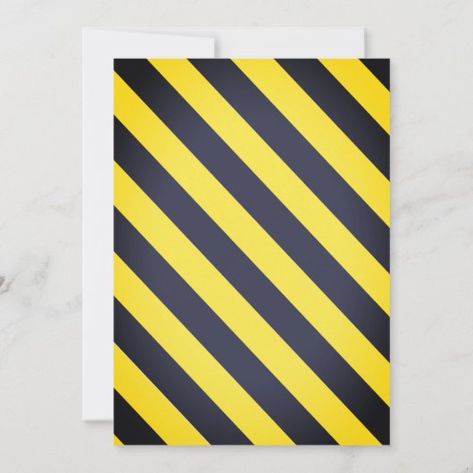 Custom Een moderne constructie verjaardagsfeestje Kaart (Achterkant)