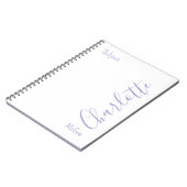 Custom Eenvoudig Minimalistisch Modern Chique Paar Notitieboek (Linkerzijde)