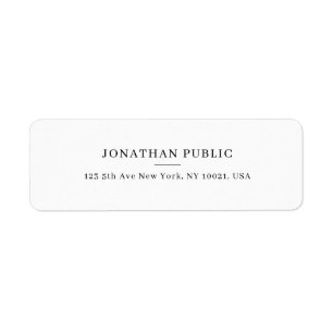 Custom Eenvoudig Ontwerp Sjabloon Modern Retouradr Etiket