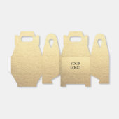 Custom Eenvoudige Clean Gold Business cadeau Logo  Bedankdoosjes (Uitgevouwen)