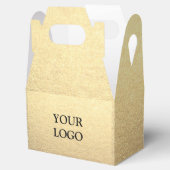 Custom Eenvoudige Clean Gold Business cadeau Logo  Bedankdoosjes (Geopend)