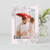 Custom Eenvoudige Vaderdag foto Vakantie Kaart (Staand voorkant)