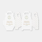 Custom Eerste heilige communie Gouden kruis Krans Bedankdoosjes (Uitgevouwen)