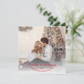 Custom eerste kerst getrouwd 2025 foto feestdagenkaart (Staand voorkant)