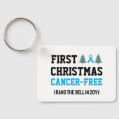 Custom EERSTE KERST Prostaatkanker Gratis Sleutelhanger (Achterkant)